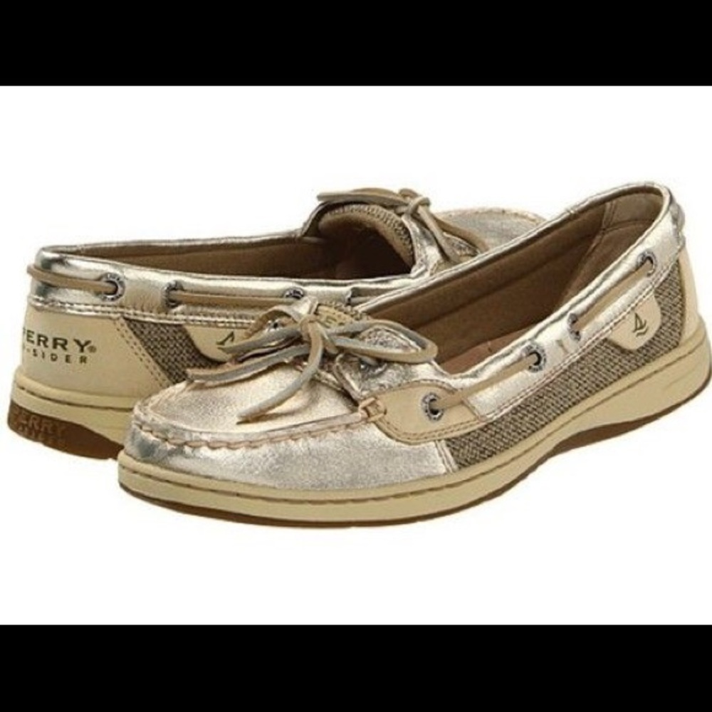 Sperry Angelfish Gold Metallic Boat Shoes